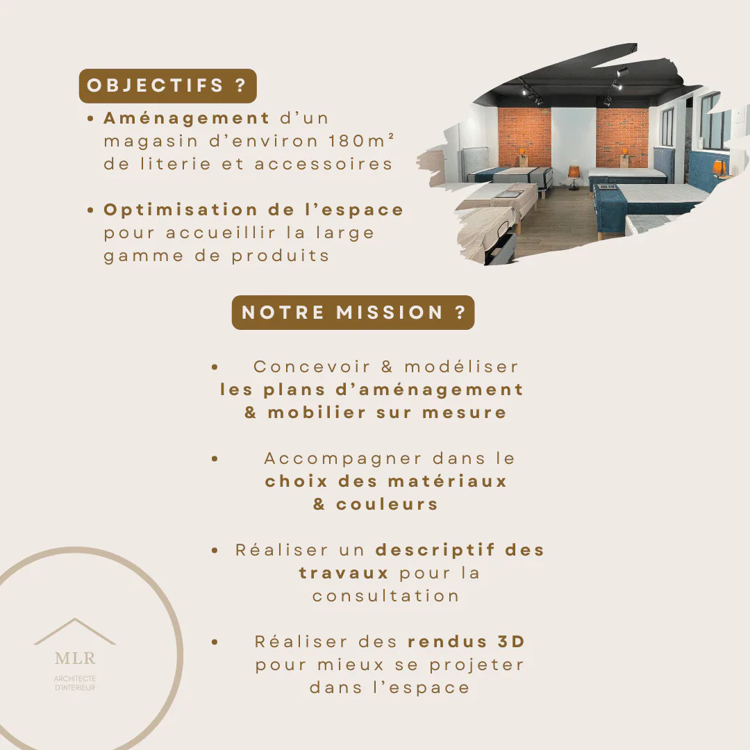 Conception d’un magasin de literie – Martinique — vue 6