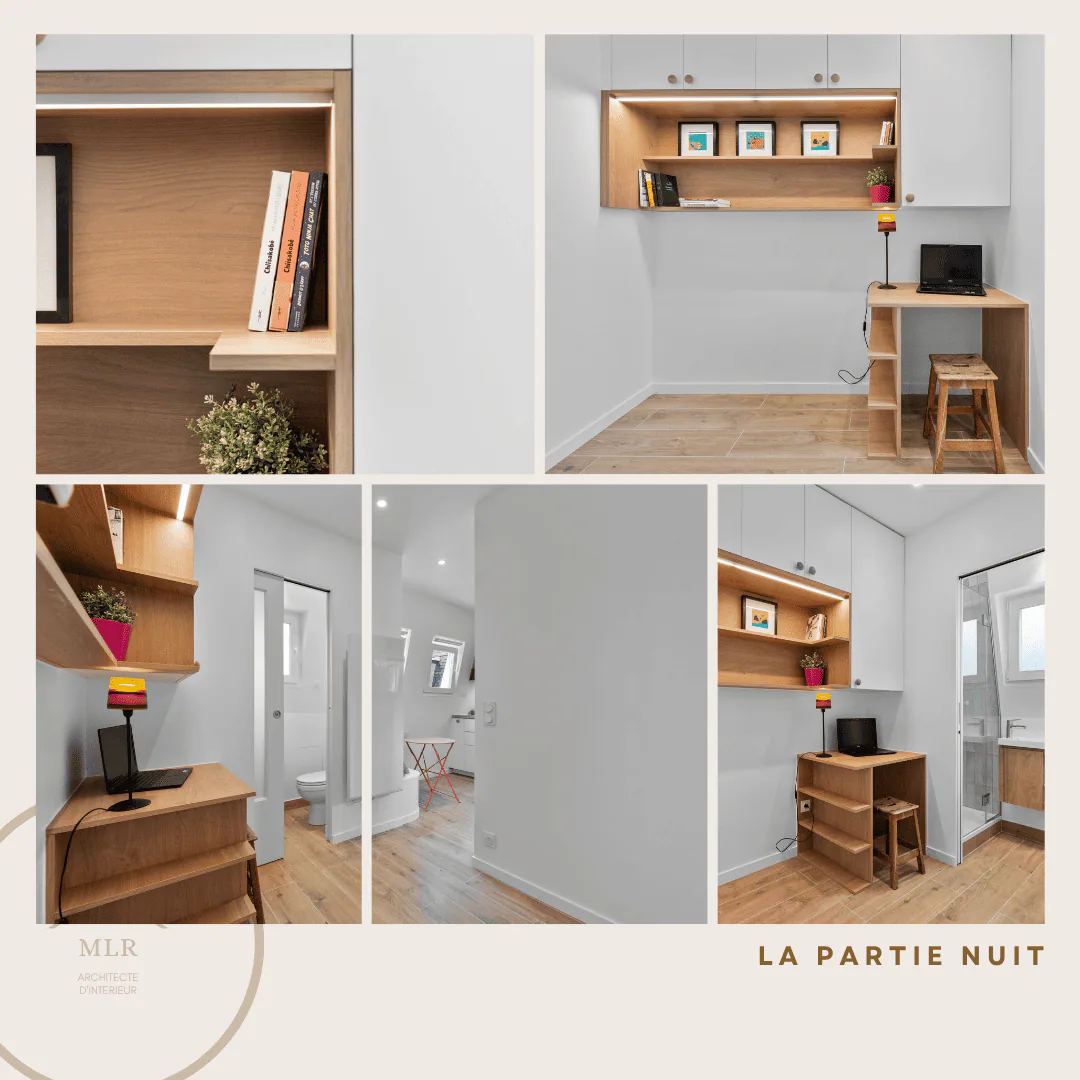 Métamorphose de 2 chambres de service en un studio – Paris — vue 6